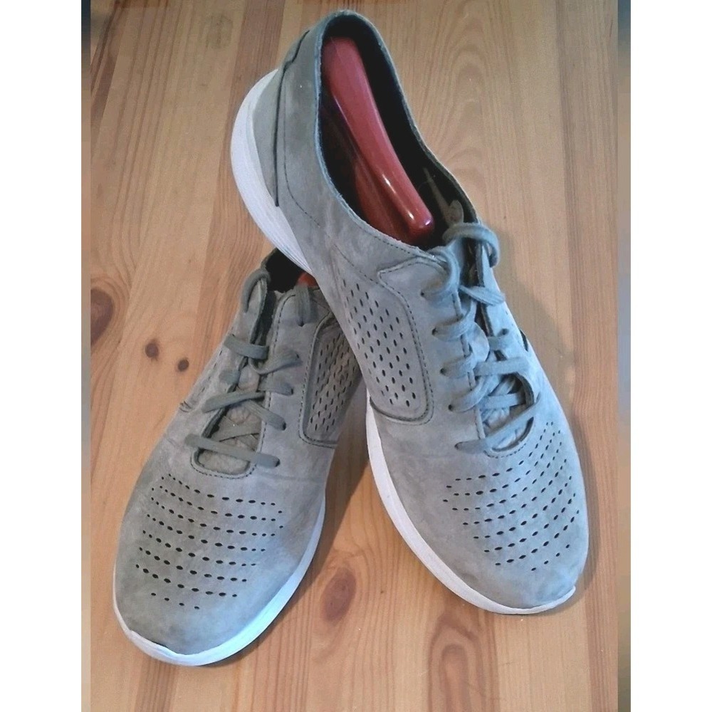 ABEO Doran Mens 10.5 Orthopedic Walking Shoes Gray Suede Arch Support